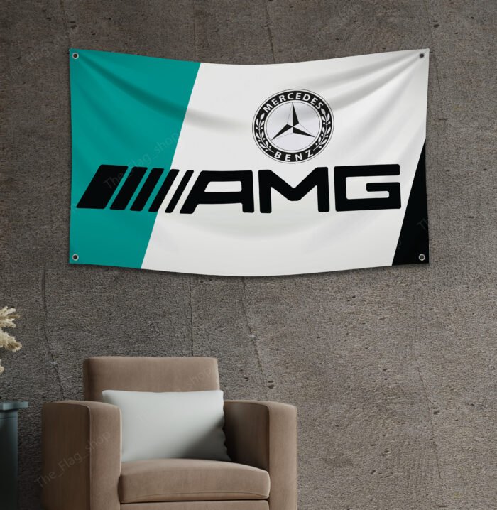 Mercedes Benz AMG 3x5ft Flag Racing Banner Car Show Garage Man Cave Wall Decor