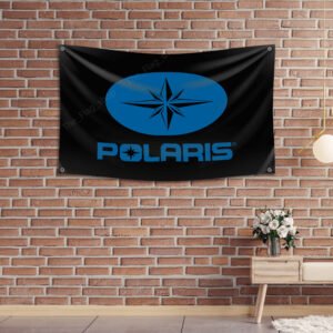 Polaris Flag 3x5FT – Off-Road Vehicle Racing Car Banner, Man Cave Wall Decor Sign