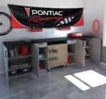 Pontiac Flag Banner 2x8ft – Racing Car Flag, Man Cave, Garage Wall Decor, Large Sign