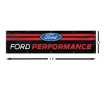 "Show your love for Ford Performance with this 2x8 ft banner flag, perfect for fans of iconic vehicles like the Mustang, Cobra, GT, F-150, and Shelby. Featuring bold Ford Racing and SVT graphics, this banner is ideal for garages, car shows, man caves, workshops, or as an advertising display. Crafted from durable materials, it ensures vibrant colors and long-lasting appeal for both indoor and outdoor use. Whether you’re showcasing your passion for Ford’s legendary cars and trucks or celebrating the power and precision of models like the Shelby Cobra, this banner is the ultimate décor piece for enthusiasts and collectors alike."