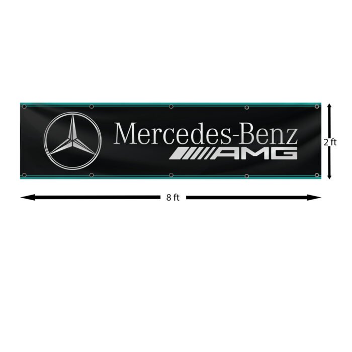 Mercedes Benz AMG Banner 2x8 ft Racing Flag Garden Man cave garage workshop Wall Decor Display sign