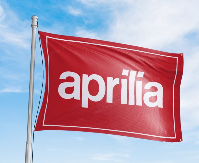 "Show your passion for motorcycles with the Aprilia Racing 3x5 ft flag banner. Perfect for motorcycle enthusiasts, this vibrant banner is ideal for garages, man caves, or wall décor. Made for indoor and outdoor use, it's a must-have for Aprilia fans and racing lovers."