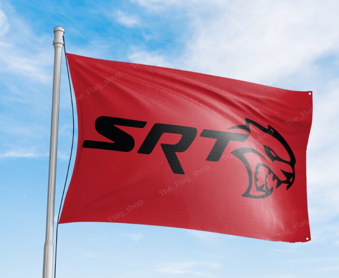 "Showcase your passion for high-performance vehicles with this Dodge SRT flag, perfect for car enthusiasts and racing fans. Featuring bold SRT branding and iconic Dodge graphics, this flag is ideal for garages, man caves, workshops, or car shows. Made from durable, high-quality materials, it’s designed for both indoor and outdoor use. Celebrate the power, speed, and legacy of Dodge SRT with this vibrant and stylish flag, a must-have décor piece for any true fan of American muscle and performance engineering."