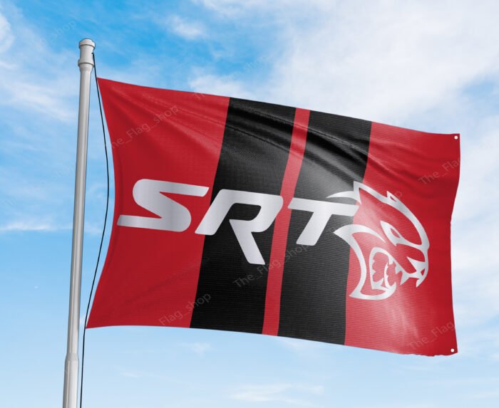 "Showcase your passion for high-performance vehicles with this Dodge SRT flag, perfect for car enthusiasts and racing fans. Featuring bold SRT branding and iconic Dodge graphics, this flag is ideal for garages, man caves, workshops, or car shows. Made from durable, high-quality materials, it’s designed for both indoor and outdoor use. Celebrate the power, speed, and legacy of Dodge SRT with this vibrant and stylish flag, a must-have décor piece for any true fan of American muscle and performance engineering."