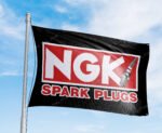 NGK Spark Plugs Flag 3x5ft - Garage Racing Banner Shop Car Show Man Cave Wall Decor Sign
