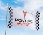 Pontiac checkered Flag Banner 3x5ft – Racing Car Flag, Man Cave, Garage Decor, Large Sign