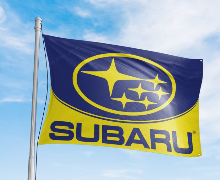 Subaru Flag 3x5ft – Car Show Banner, Street Racing, Man Cave Garage Wall Decor Sign