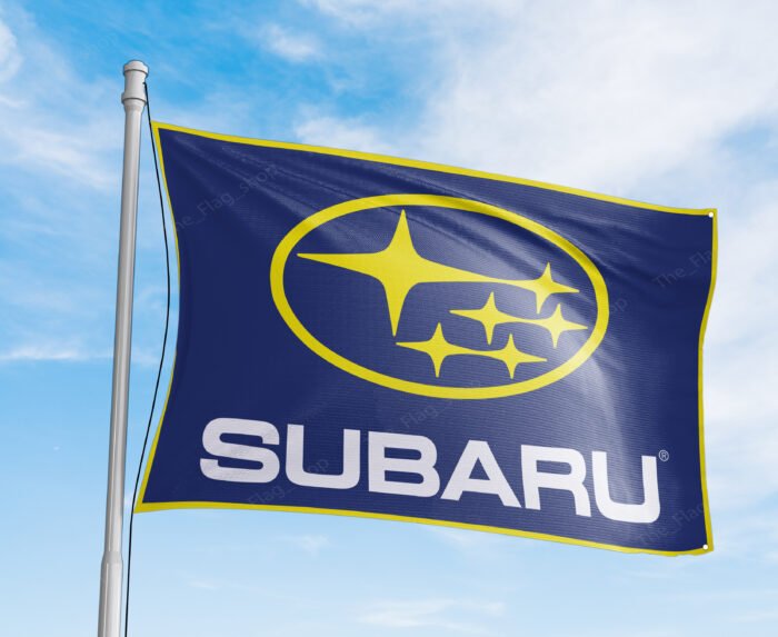 Subaru Flag 3x5ft – Car Show Banner, Street Racing, Man Cave Garage Wall Decor Sign