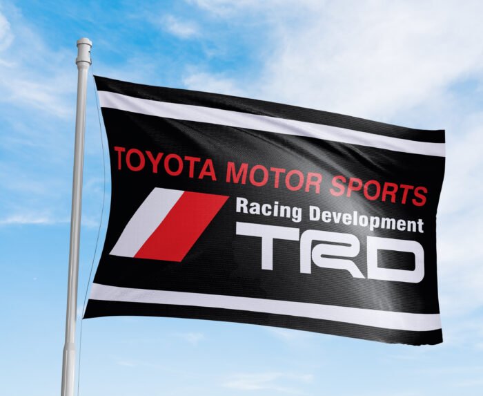 Toyota TRD 3x5ft Flag – Motorsports Racing Development Banner, Garage, Man Cave Wall Decor Sign