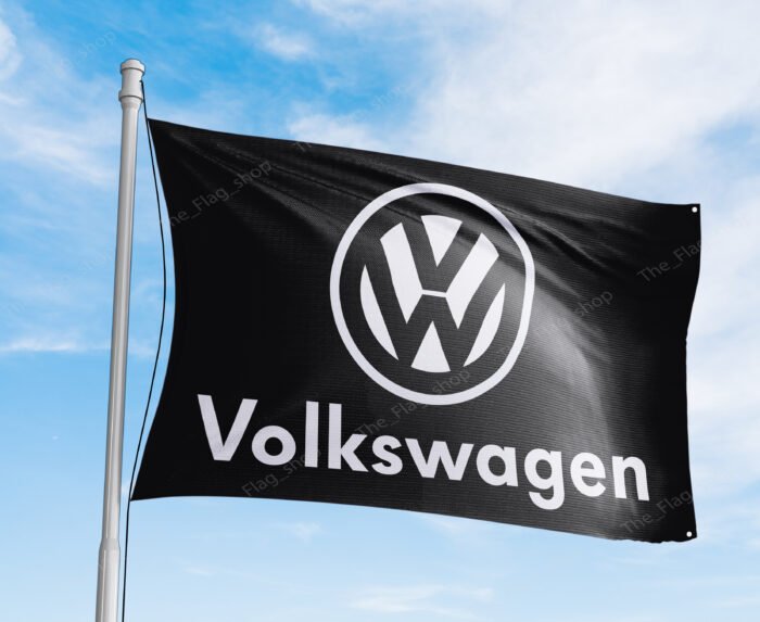 Volkswagen Flag 3x5ft – VW Banner Jetta Passat Golf GTI Racing, Garage Workshop Wall Decor Sign