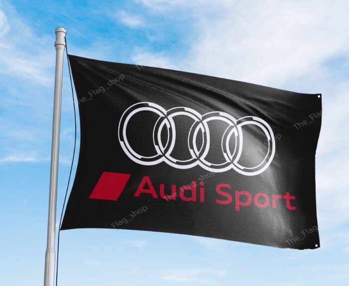 "Highlight your love for Audi Sport with this 3x5 ft flag. Ideal for car racing fans, garages, and man caves, this durable banner features bold Audi Sport graphics. Perfect for both indoor and outdoor use, it’s the ultimate wall décor sign to show your passion for high-performance cars and motorsport."