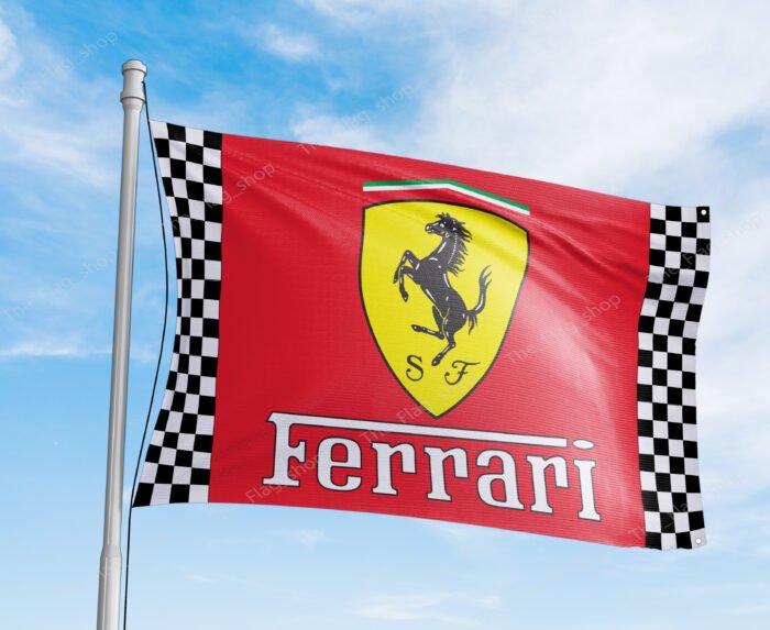 "Celebrate your passion for speed and luxury with this Ferrari Racing Checkered Flag, a must-have for car enthusiasts and racing fans. This 3x5 ft flag combines the iconic Ferrari logo with classic checkered racing graphics, making it perfect for garages, man caves, workshops, or car show displays. Crafted from durable, high-quality materials, it offers vibrant colors and long-lasting performance, suitable for both indoor and outdoor use. Highlighting Ferrari’s legendary status in motorsport and Formula 1, this flag adds a dynamic and stylish touch to any space. Whether you're a collector, a racing aficionado, or an admirer of Italian automotive excellence, this Ferrari Racing Checkered Flag is the ultimate décor piece to showcase your love for speed and precision."