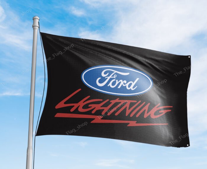 Ford Lightning Flag 3x5ft Car Truck Racing Show Garage Man Cave Wall Banner Sign