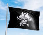 Jolly Roger 3x5ft Flag – Skull & Crossbones Pirate Ship Banner for Garden, Boat, Man Cave Decor
