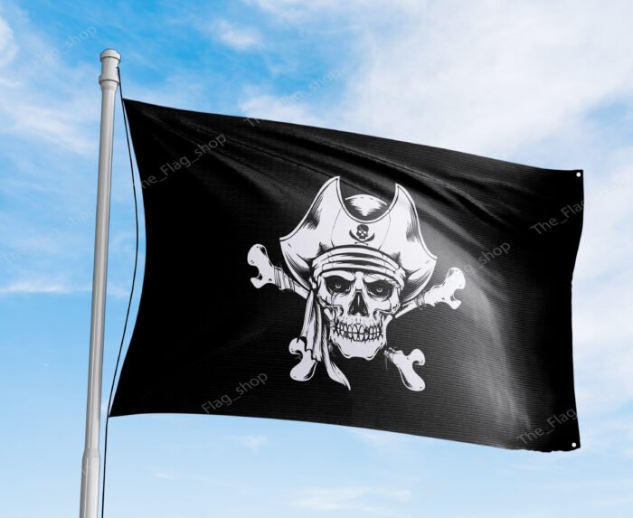 Jolly Roger 3x5ft Flag – Skull & Crossbones Pirate Ship Banner for Garden, Boat, Man Cave Decor