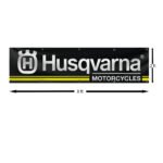 Husqvarna Banner Flag 2x8ft Motorcycle Racing Garage Man Cave Wall Decor Sign