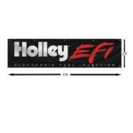 "Showcase your passion for high-performance racing with this 2x8 ft Holley EFI (Electronic Fuel Injection) Banner. Featuring bold Holley EFI branding, this flag is perfect for dirt racing enthusiasts, car racers, and fans of cutting-edge automotive technology. Crafted from durable materials, it ensures vibrant colors and long-lasting performance, making it suitable for both indoor and outdoor use. Ideal for your man cave, garage, or racing workshop, this banner celebrates the power and precision of Holley's fuel injection systems in the world of motorsports. Add a dynamic touch to your space with this stylish décor piece that highlights your love for racing and performance engineering."