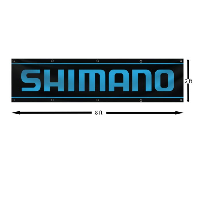 Shimano Banner 2x8ft – Fishing Flag, Cycling Equipment, Man Cave Wall Decor Sign