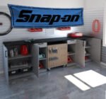 blue. Snap-on Banner 2x8ft – Racing Car Flag, Tools, Garage Man Cave Wall Decor Sign