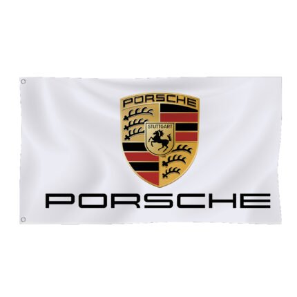 Porsche Flag Banner 3x5ft – Racing Car Flag, Man Cave, Garage Decor, Large Sign